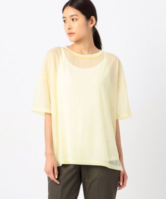 【洗える】トリコットシフォン　クルーネックＴシャツ（７２２１ＥＣ１６）