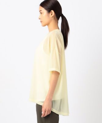 【洗える】トリコットシフォン　クルーネックＴシャツ（７２２１ＥＣ１６）