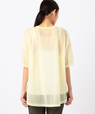 【洗える】トリコットシフォン　クルーネックＴシャツ（７２２１ＥＣ１６）