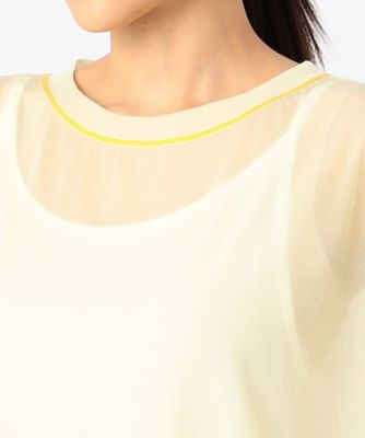 【洗える】トリコットシフォン　クルーネックＴシャツ（７２２１ＥＣ１６）