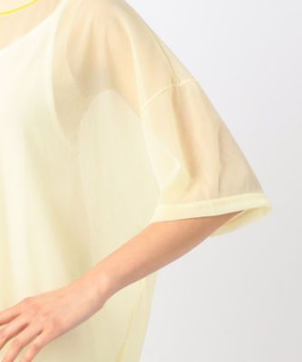 【洗える】トリコットシフォン　クルーネックＴシャツ（７２２１ＥＣ１６）