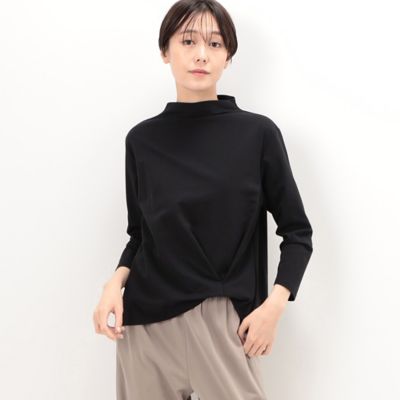 ＜三越伊勢丹/公式＞ Gabardine K.T (Women)/ギャバジンケーティー ハイゲージポンチ ワンタックプルオーバー クロ トップス【三越伊勢丹/公式】