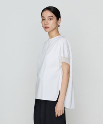 プレーティング天竺　袖シアーＴシャツ（７２２１ＥＫ１０）
