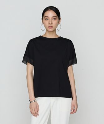 プレーティング天竺　袖シアーＴシャツ（７２２１ＥＫ１０）