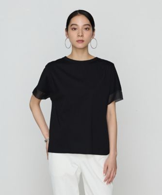 プレーティング天竺　袖シアーＴシャツ（７２２１ＥＫ１０）