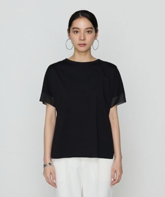 プレーティング天竺　袖シアーＴシャツ（７２２１ＥＫ１０）