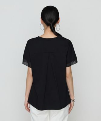 プレーティング天竺　袖シアーＴシャツ（７２２１ＥＫ１０）