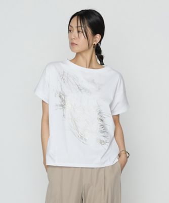 ＜Gabardine K.T (Women)＞プレーティング天竺　プリントＴシャツ（７２２１ＥＫ１３）