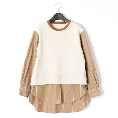 ＜Gabardine K.T (Women)＞プレーティング天竺　袖カフスカットソー（７２２１ＥＯ０１）