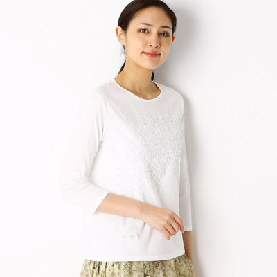 ＜Gabardine K.T (Women)＞なみなみ　キラキラ　刺繍　Ｔシャツ（７２２１ＥＰ０５）