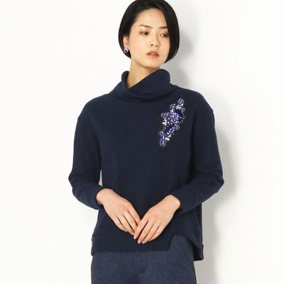 ビーズ刺繍　ワッペン付きトレーナー（７２２１ＥＳ０１）