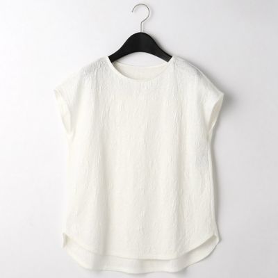 ＜Gabardine K.T (Women)＞【ウォッシャブル】草花柄ジャージー　Ｔシャツ（７２２１ＥＴ０７）