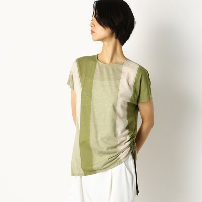 ワイドストライプ　Ｔシャツ（７２２１ＥＴ０９）