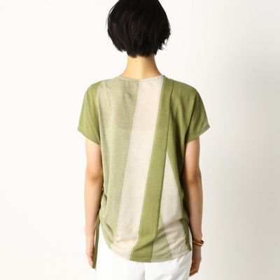 ワイドストライプ　Ｔシャツ（７２２１ＥＴ０９）