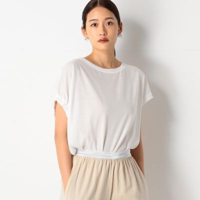 ＜Gabardine K.T (Women)＞シアーアシンメトリー　Ｔシャツ（７２２１ＥＴ１３）