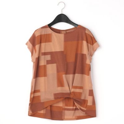 ＜Gabardine K.T (Women)＞ブロック柄　Ｔシャツ（７２２１ＥＴ１６）