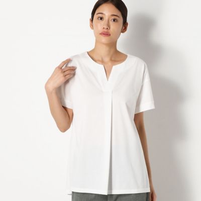 【洗える】Ｖスリットネック　Ｔシャツ（７２２１ＥＹ０９）