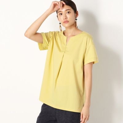 【洗える】Ｖスリットネック　Ｔシャツ（７２２１ＥＹ０９）