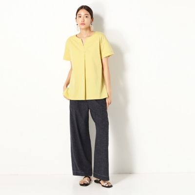 【洗える】Ｖスリットネック　Ｔシャツ（７２２１ＥＹ０９）