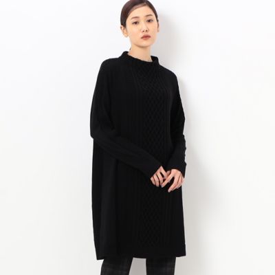 ＜Gabardine K.T (Women)＞エアリーウール　アラン柄ニットワンピース（７２２９ＩＡ１６）