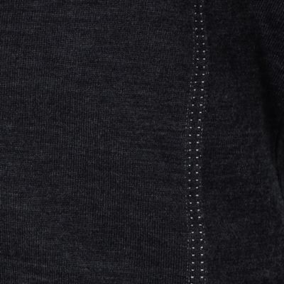 エキストラファインメリノウール　ラメステッチ柄Ｖカーディガン（７２３０ＩＡ０１）