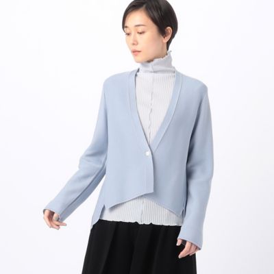 ＜三越伊勢丹/公式＞ Gabardine K.T (Women)/ギャバジンケーティー ブライトストレッチヤーン ニットショートジャケット サックス コート・ジャケット【三越伊勢丹/公式】