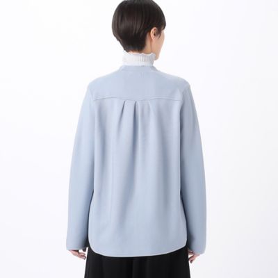 【セットアップ対応】ブライトストレッチヤーン　ニットショートジャケット（７２３０ＩＧ０１）