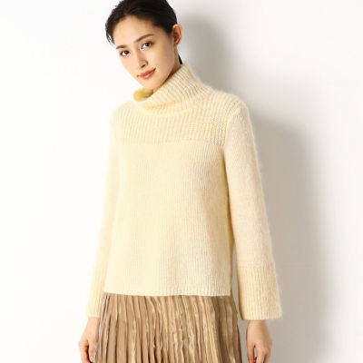 ＜Gabardine K.T (Women)＞モヘア編地切替えセーター（７２３０ＩＯ０１）