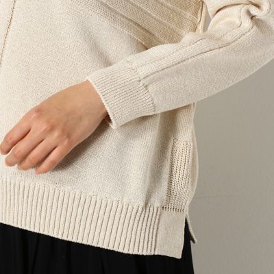 【ウォッシャブル】変型ワイドリブ　ニットプルオーバー（７２３０ＩＹ０２）