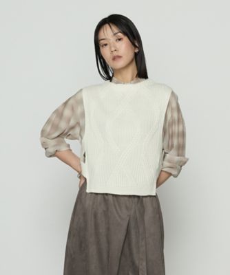＜Gabardine K.T (Women)＞マシュマロブークレー　ニットベスト（７２３１ＩＭ０２）