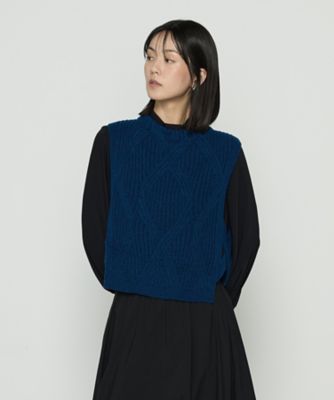 [極美品]KEITA MARUYAMA　ジレ　ベスト　毛絹麻　サンプル品 ケーブルアイレットジレ｜martinique（マルティニーク）｜商品詳細