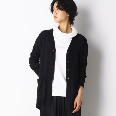 ＜Gabardine K.T (Women)＞異素材ドッキング　Ｖネックカーディガン（７２３１ＩＴ０２）