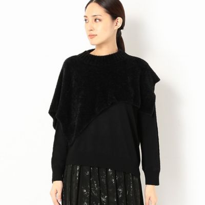 ＜Gabardine K.T (Women)＞ファースヌード付き　ニットプルオーバー（７２３１ＩＷ０４）