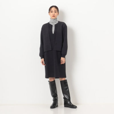 Gabardine K.T セット カーディガン ワンピース 毛100% 大きめ