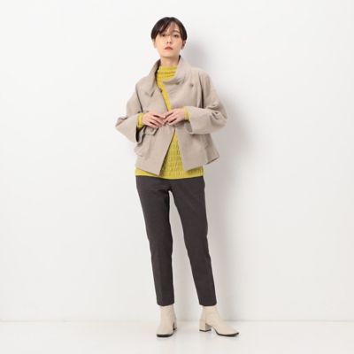 【洗える】カシミアタッチリヨセル　シャーリング柄セーター（７２３２ＩＡ０４）