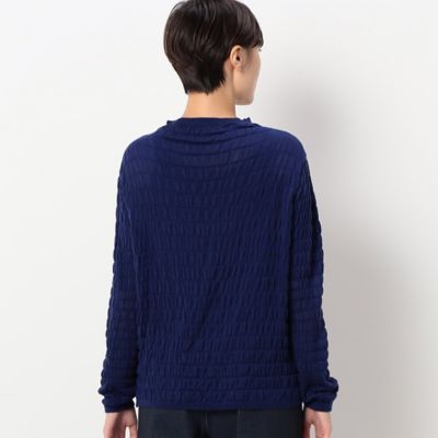 【洗える】カシミアタッチリヨセル　シャーリング柄セーター（７２３２ＩＡ０４）