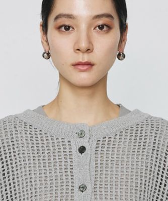 和紙×peフリーゼヤーンスクエアメッシュ カーデイガン9号 オフホワイト 和紙×peフリーゼヤーン スクエアメッシュ2WAYカーディガン