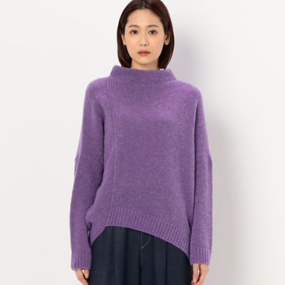 【洗える】マシュマロブークレ　アシメセーター（７２３３ＩＡ０５）