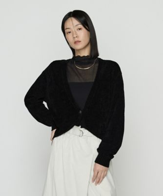 ストレッチモール マシュマロニットショートカーディガン