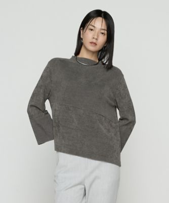 Gabardine K.T (Women)/ギャバジンケーティー ストレッチモール マシュマロニットミラノリブセーター(7233IM05) グレー トップス【三越伊勢丹/公式】