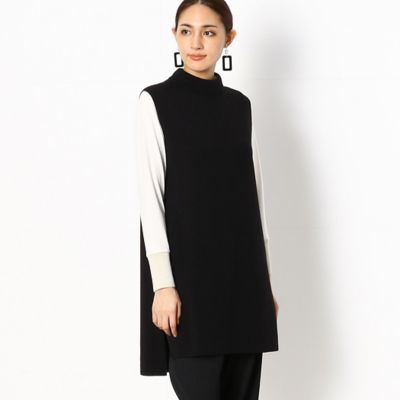 ＜Gabardine K.T (Women)＞【ウォッシャブル】ノースリーブニットチュニック（７２３３ＩＷ０７）