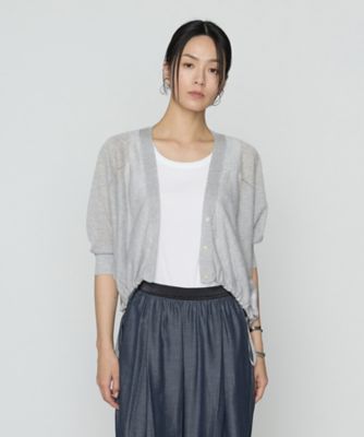 Gabardine K.T (Women)/ギャバジンケーティー シャイニーシアーヤーン　ドロストシアーショートカーデ（７２３４ＩＫ１２）