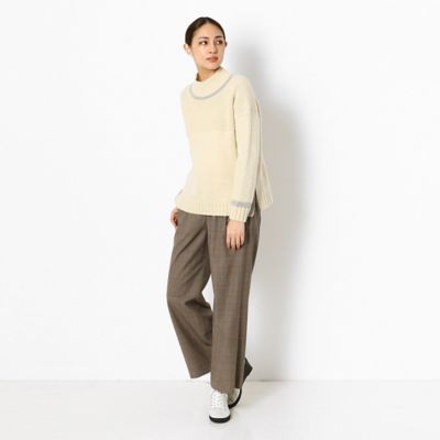 畦編み　パネルセーター（７２３４ＩＷ１０）