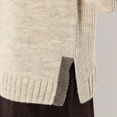 畦編み　パネルセーター（７２３４ＩＷ１０）