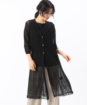 シアーレース編み ロングカーディガン（7236IG09