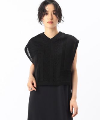 シアーレース編み　ベスト（７２３６ＩＧ１０）