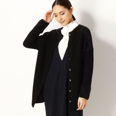 ＜Gabardine K.T (Women)＞【前後２ＷＡＹ】スパンコールガーター　ニットチュニックプルオーバー（７２３６ＩＷ１２）