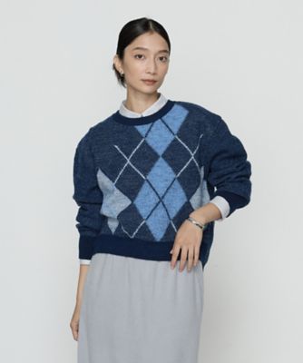 ジャカード アーガイルニットセーター（7237IM10