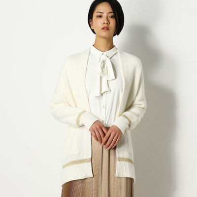 ＜Gabardine K.T (Women)＞ホワイトニット　カーディガン（７２３７ＩＲ１７）