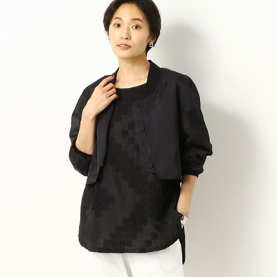 ＜Gabardine K.T (Women)＞【洗える】シアーサテン　シアーブルゾン（７２７５ＶＹ０２）